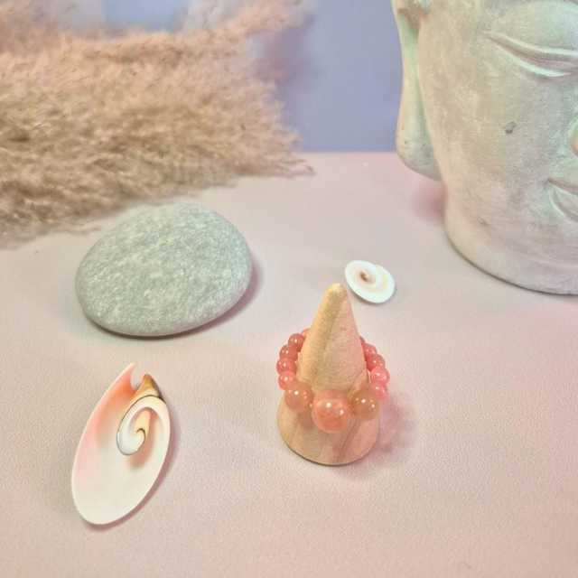 Bague HARMONIA – Pierre de Soleil & Rhodochrosite naturelles