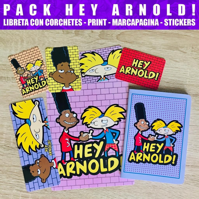 Pack Libreta c/ corchetes Hey Arnold