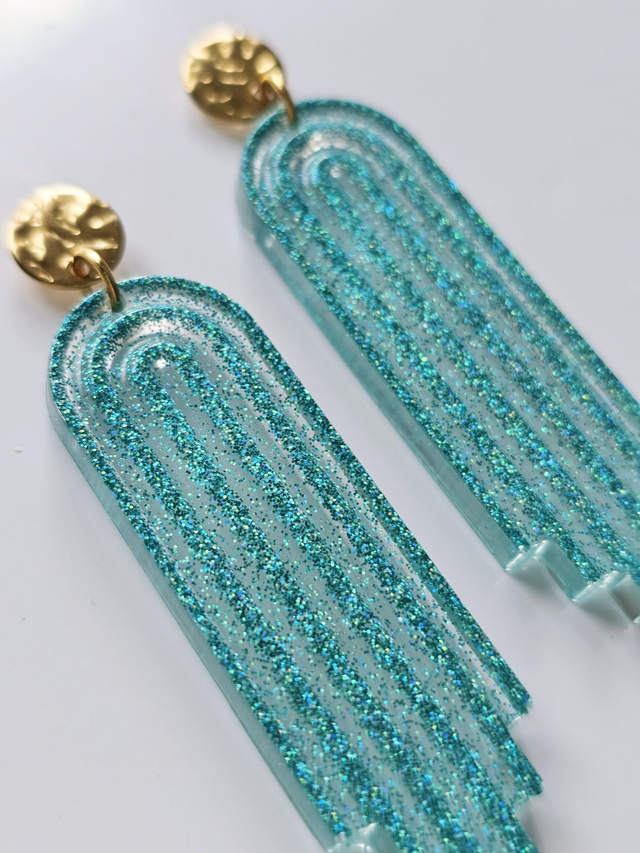 ARTY BLEU-VERT A PAILLETTES