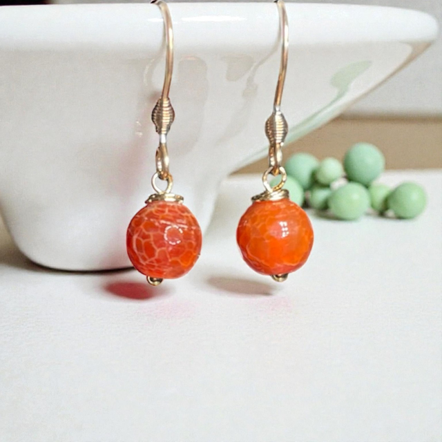 Fire agate earrings 