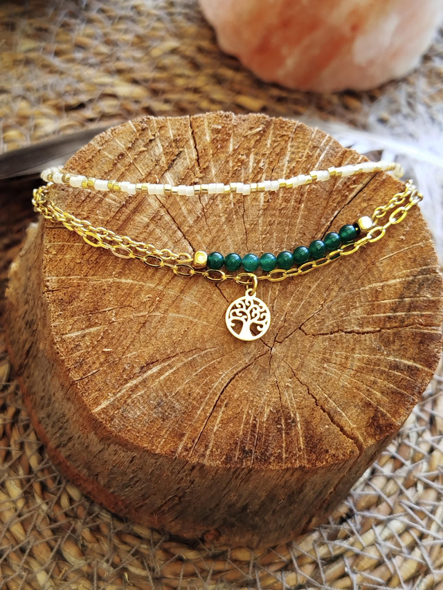 Bracelet Lily jade teinté