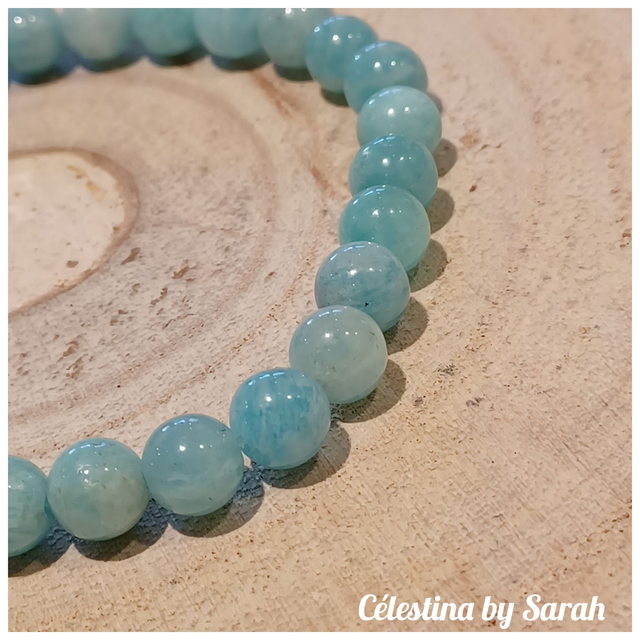 Bracelet Amazonite 6mm Taille Dame