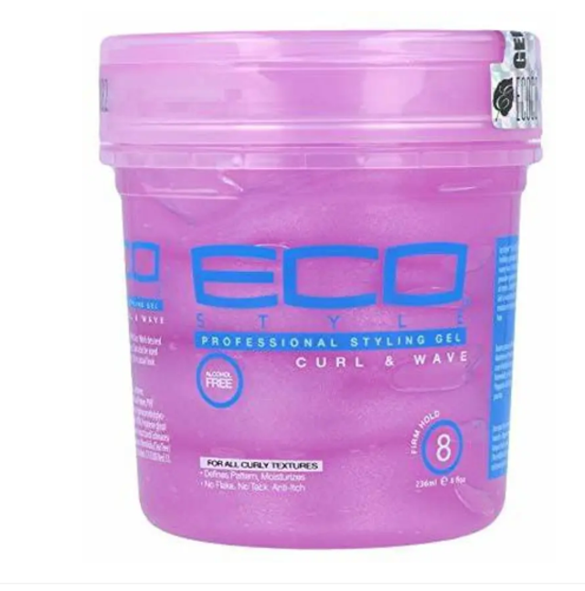 EcoStyle Curl &amp; Wave Styling Gel - PINK 8oz (236ml)
