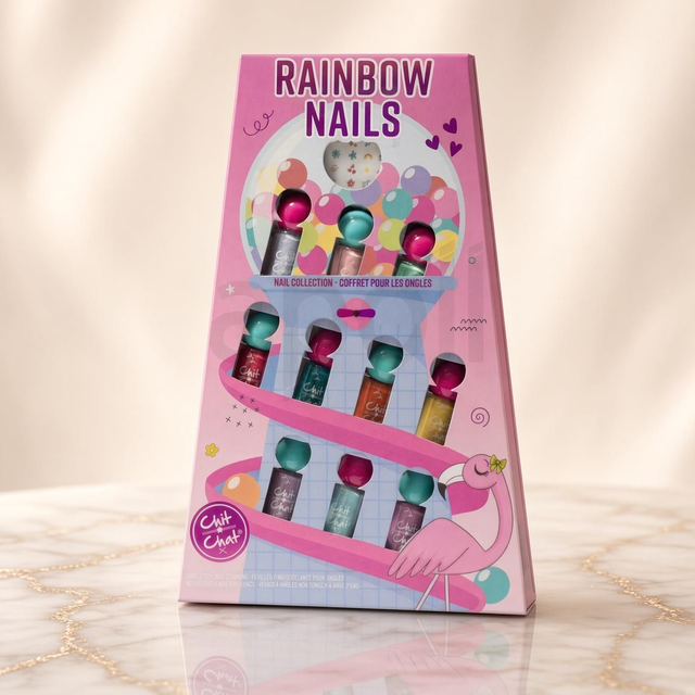 Chit Chat Nail Collection Kids Gift Set – Rainbow Nails | Kids' Nail Set