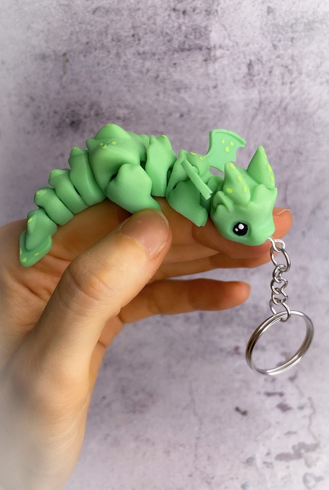 Klíčenka Dráček světle zelený