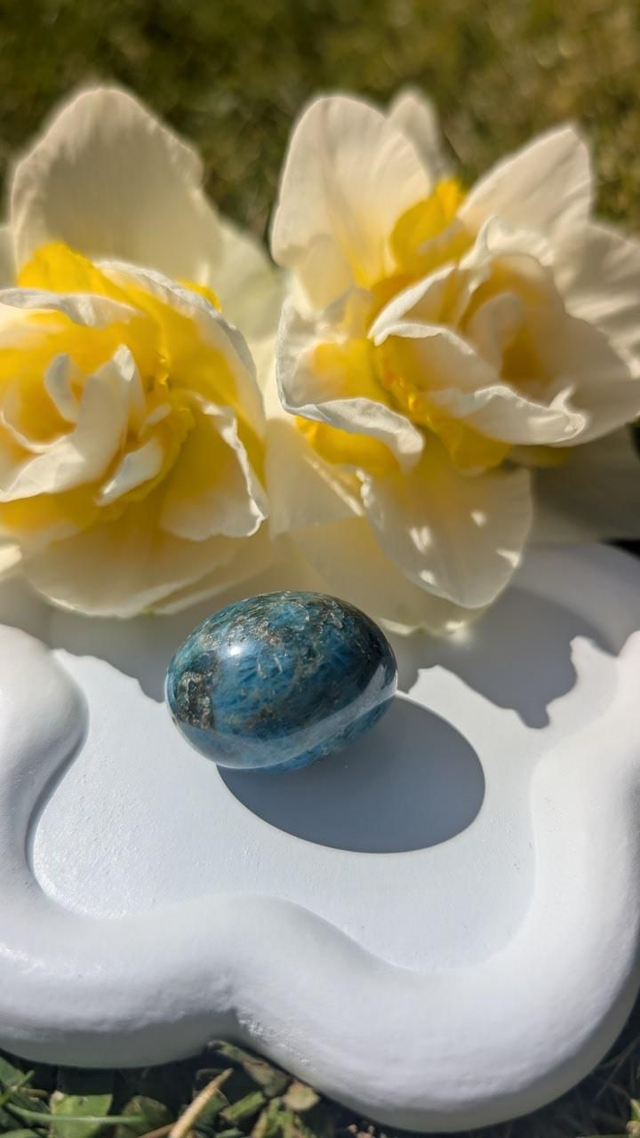 Pierre roulée Apatite bleu 