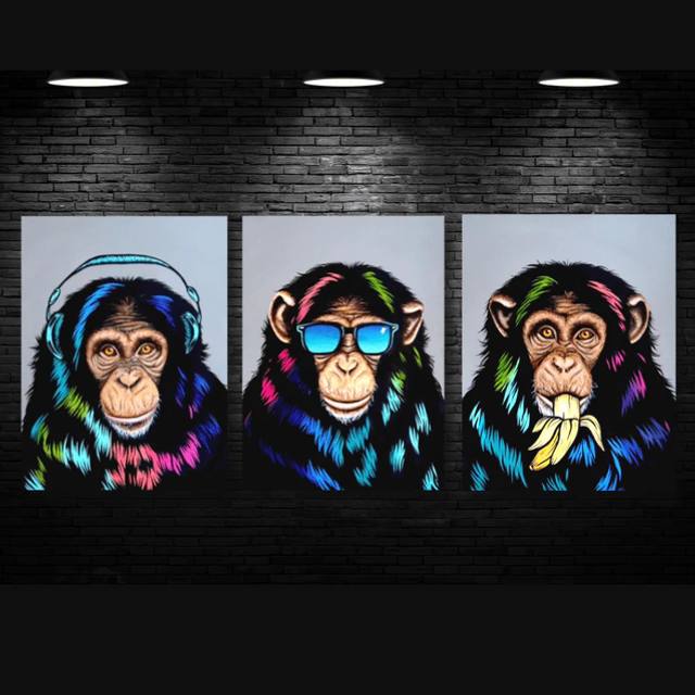 ‘3 Wise Monkeys’ Canvas Prints