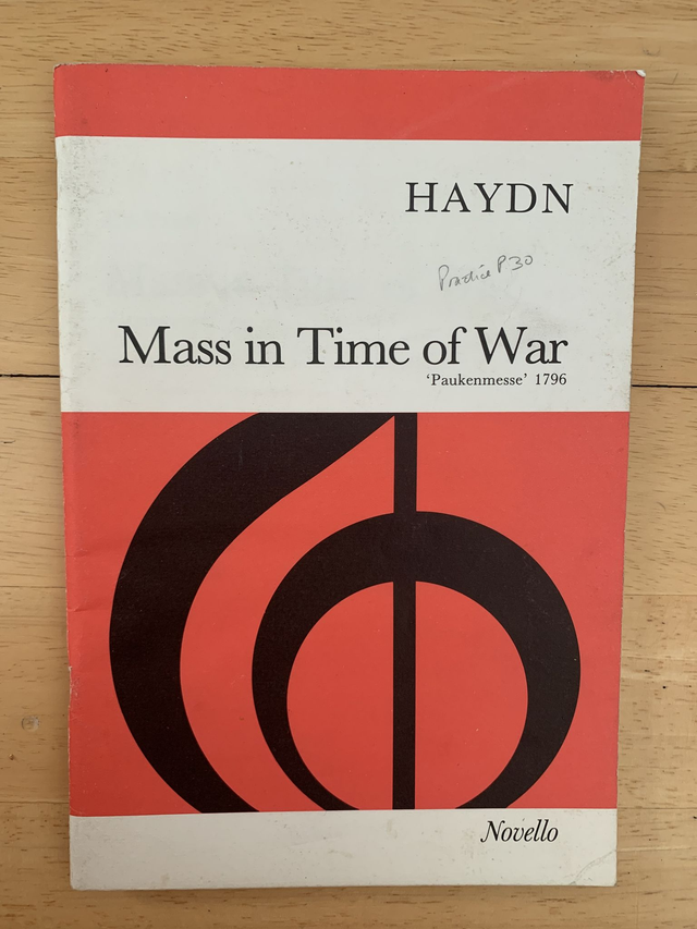 Haydn - Mass In Time of War - Paukenmesse 1796 Novello Score