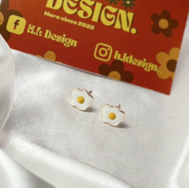 Fried Egg Stud Earrings