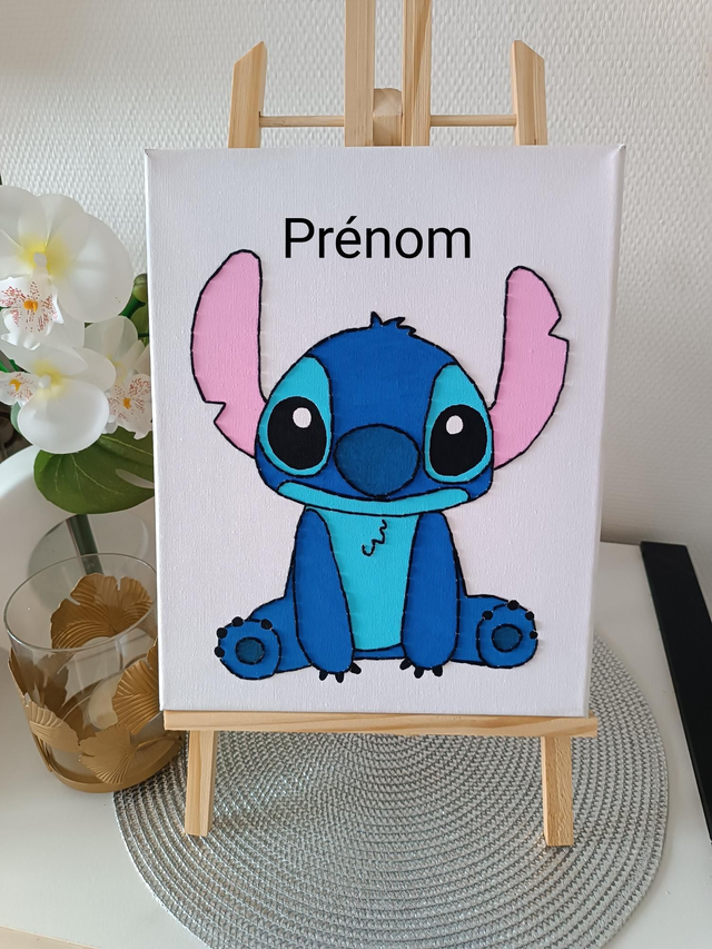 Toile brodée personnalisée STI