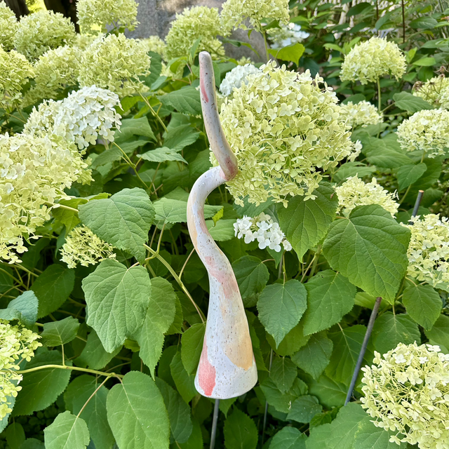 Gartenspitze - Käferzipfelweiß-orange-rosa 41 cm