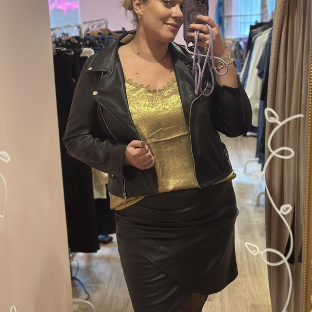 17-Top dentelle brillant 