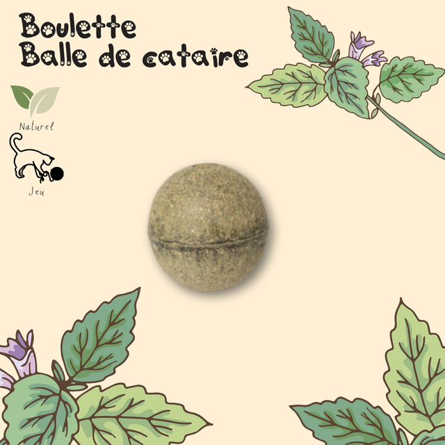 Boulette - Balle d&#039;herbe à chats