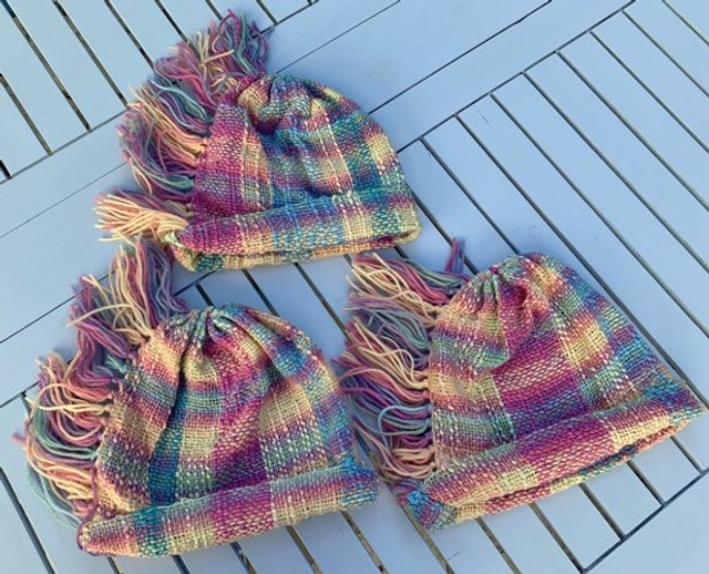 Handwoven Sunset Beanie, VARIOUS SIZES