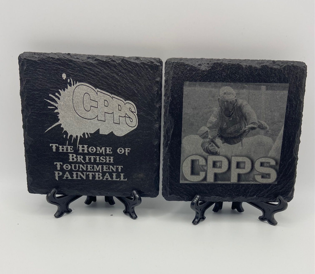 PAINTBALL SLATE COASTERS 