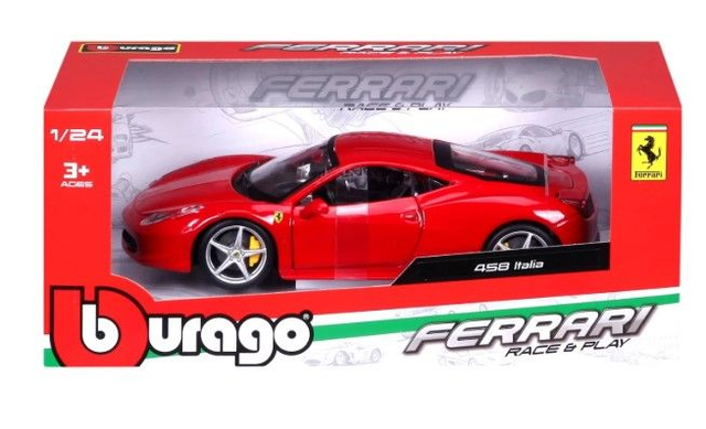 Ferrari 458 Italia rossa burago 26003RD 1/24