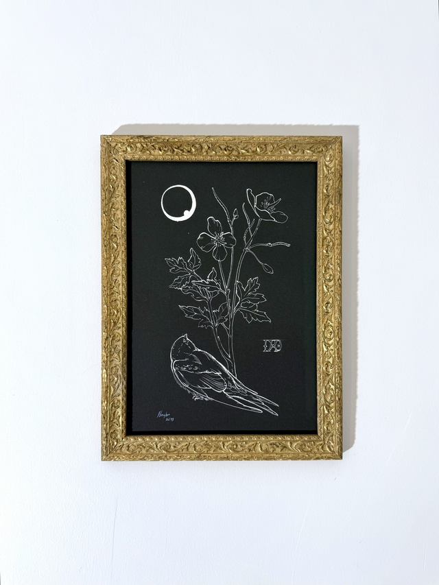 Encadrement cadre doré A4