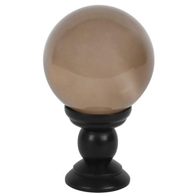 Grande boule de Cristal grise sur pied