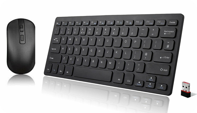 2.4G Slim Mini Wireless Keyboard and Cordless Optical Mouse Combo For PC Laptop