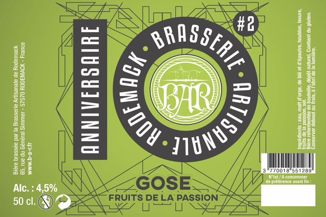 Bière 10.2 - GOSE Fruits de la Passion