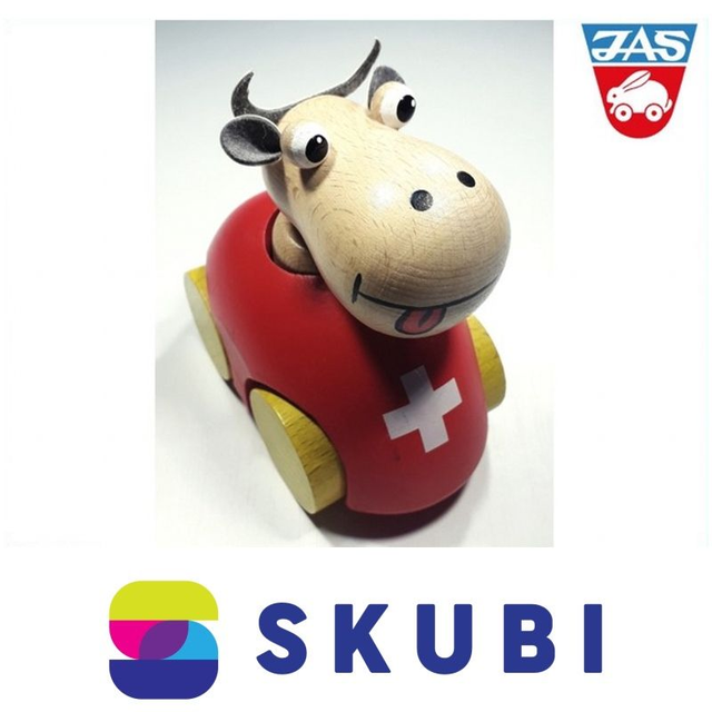 Auto dřevěné s kravičkou (JAS v.d.)