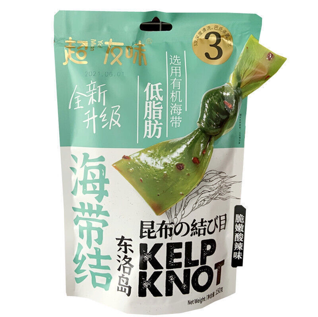 snack di alghe piccante 超友味海带结150g
