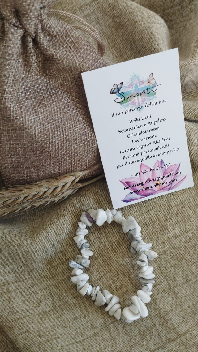 Bracciale unisex chips howlite