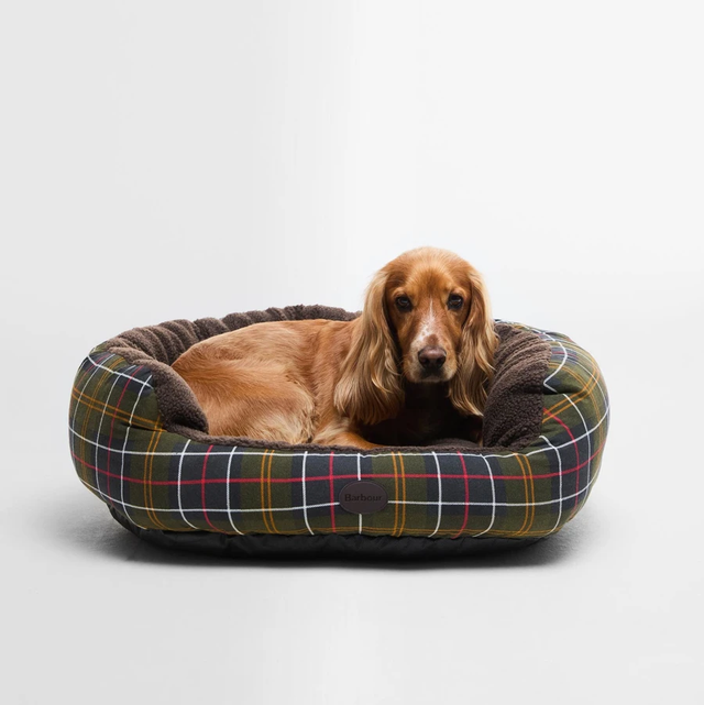 Barbour Snuggle Dog Bed Medium Classic Tartan