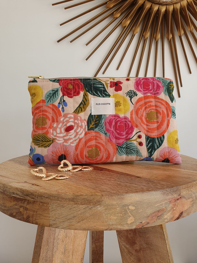 Daphnée la trousse plate matelassée