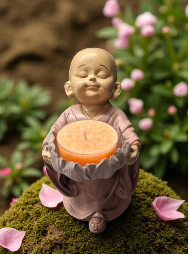 Bouddha - Statuette Bouddha Bougeoir "Debout"