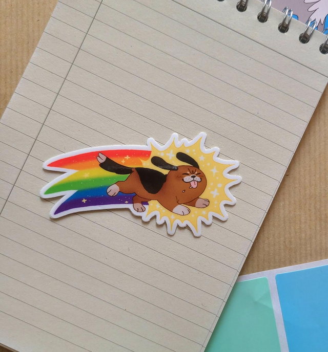 Rainbow dog