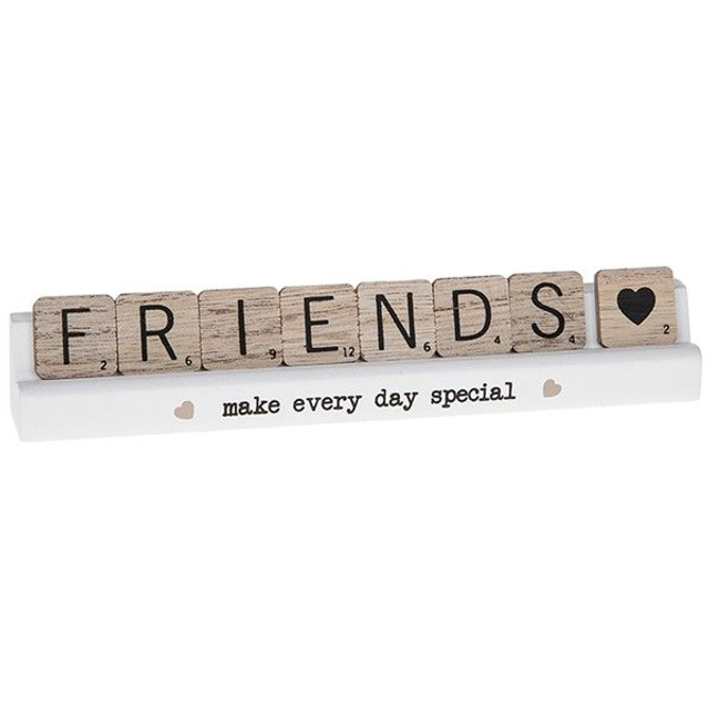 Friends Scrabble Style Table Plaque – Friendship Gift &amp; Keepsake
