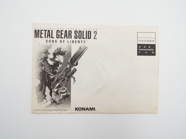 Konami E3 Metal Gear Solid 2 MGS Postcard / Envelope Press Promo CD ( Rare )