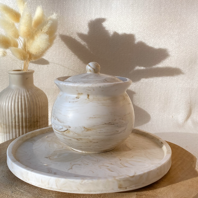 Pot de miel &amp; son plateau – La douceur à déposer