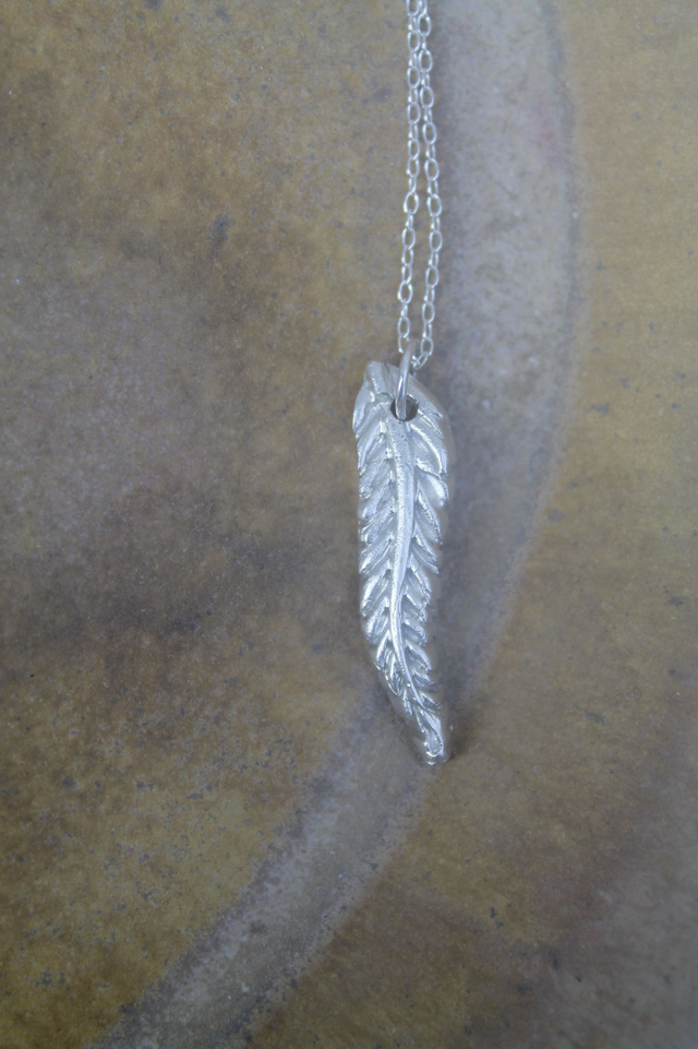 Fine Silver Fern Pendant 