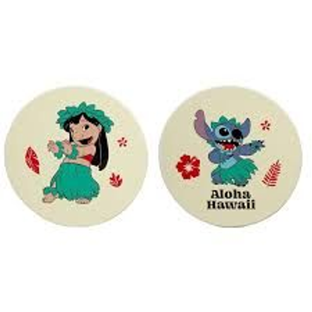 LILO ET STICH - 2 SOUS DE VERRE