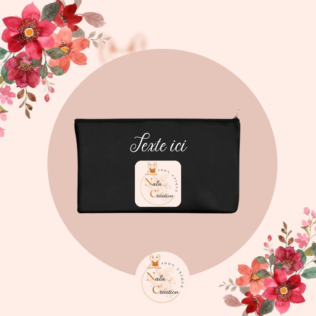Pochette personnalisable en flocage