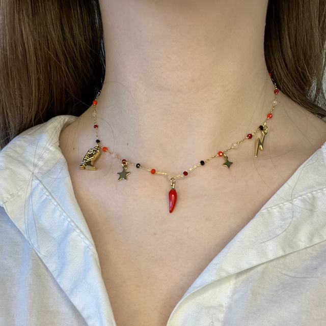 Collier Charms Pimenté