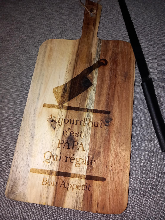 Planche à Découper :  "la recette du bonheur" 