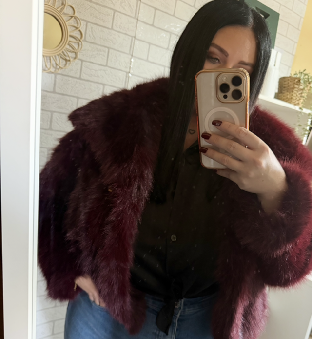 Chaqueta de pelo Wendy Burdeos 