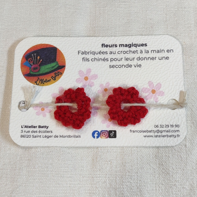 Fleurs duo Pampillettes rouges