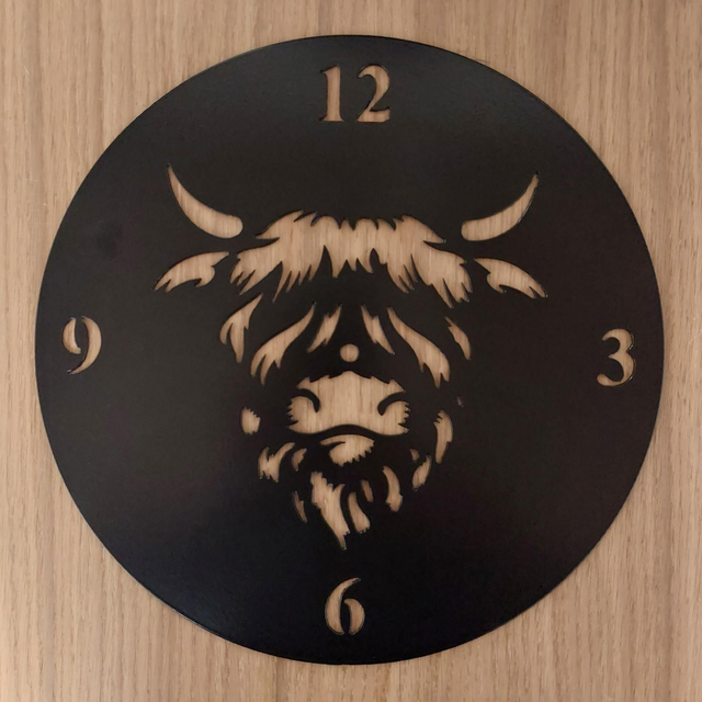 Highland Cow Clock