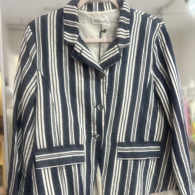Baumwoll-Leinen Jacke 