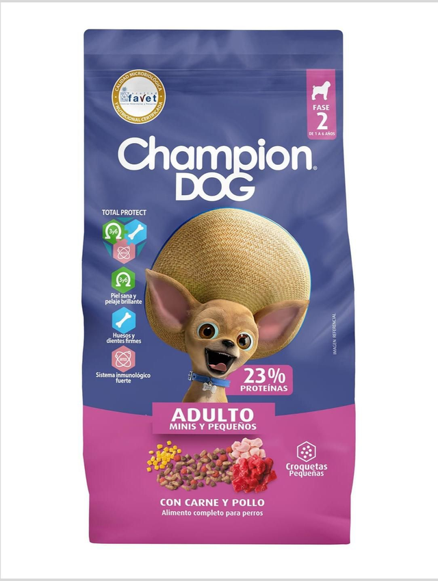 Champion Dog adulto raza pequeña 18kg carne y pollo