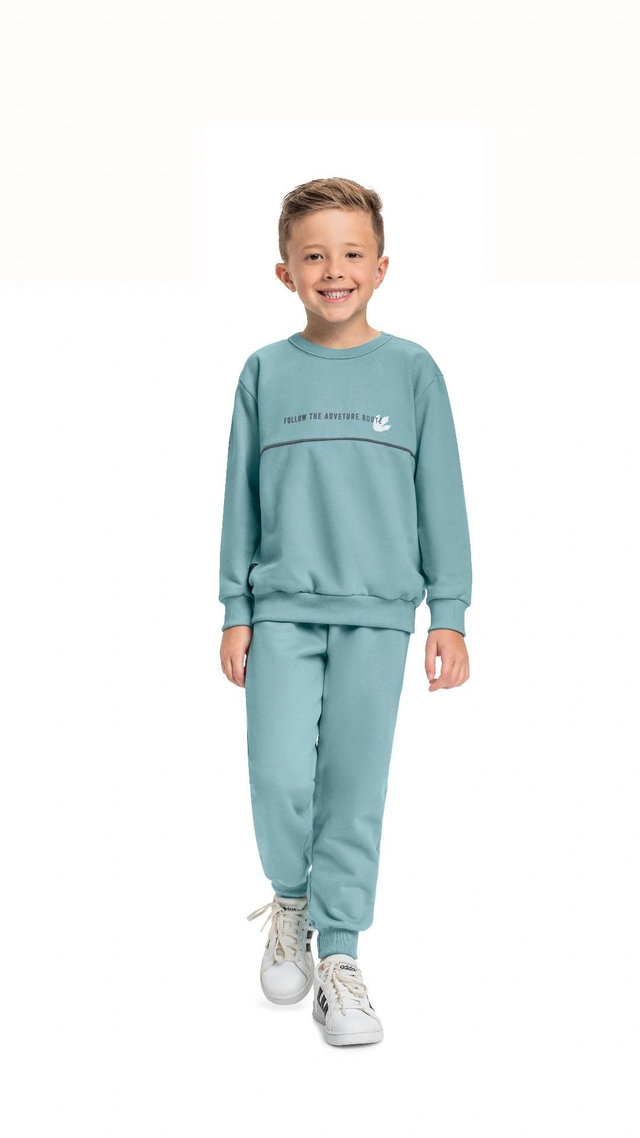 Conjunto moletom Azul Aquifer