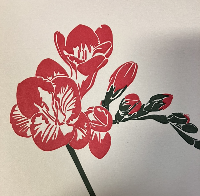 Traditional Letterpress Floral Fresca