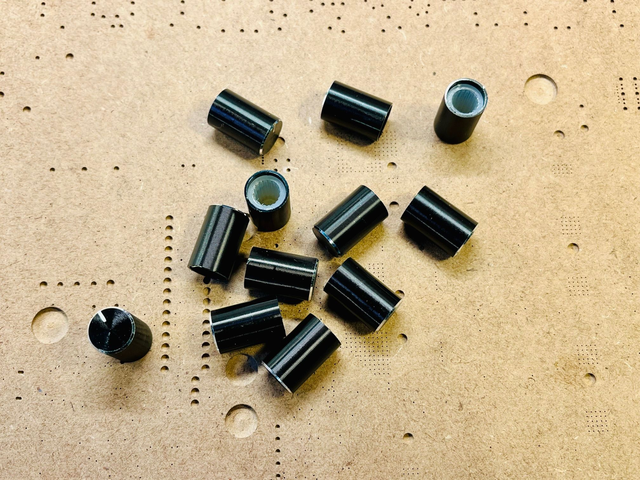 Potentiometer Knob 10mm/15mm Black Alu 6mm