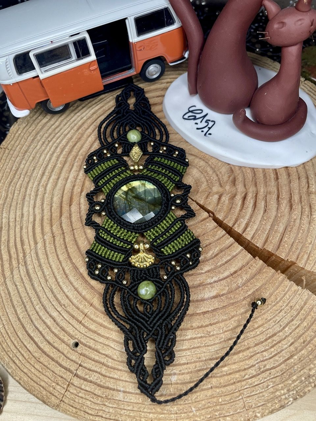 Bracelet Manchette Labradorite