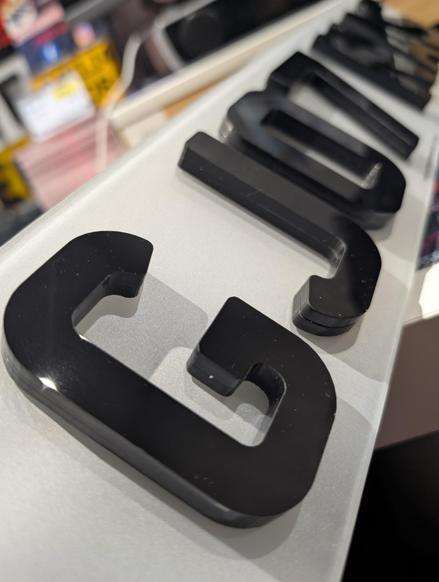 10mm Gloss Black 4D Laser Cut