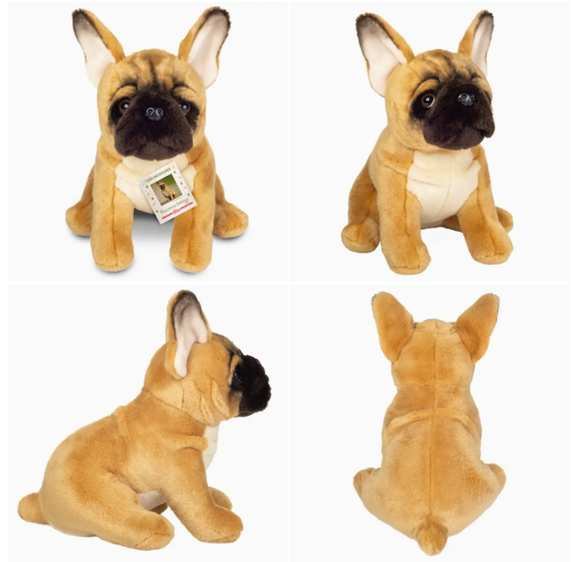 Bouledogue français en peluche 27 cm - jouet doux